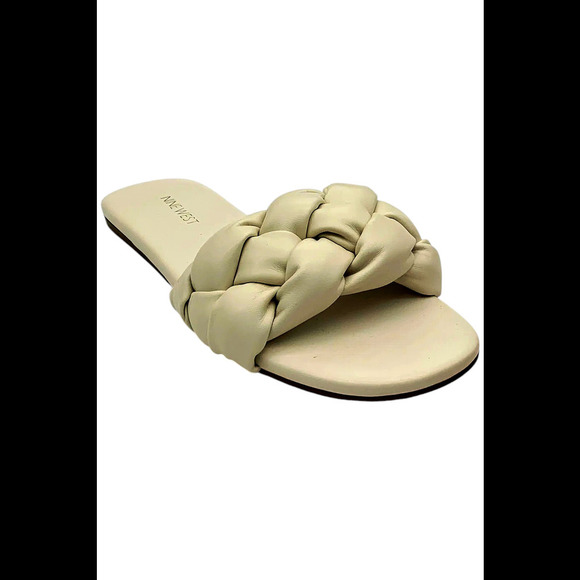 Nine West Women's Lula Flat Sandal Cream - Medium - Picture 1 of 3